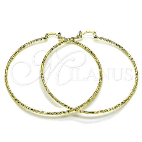 Argolla Extra Grande 02.213.0885.70 Oro Laminado, Diamantado, Tono Dorado