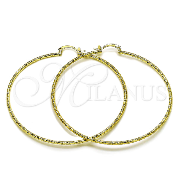 Argolla Extra Grande 02.213.0887.70 Oro Laminado, Diamantado, Tono Dorado