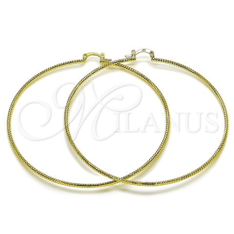 Argolla Extra Grande 02.168.0036.80 Oro Laminado, Diamantado, Dorado