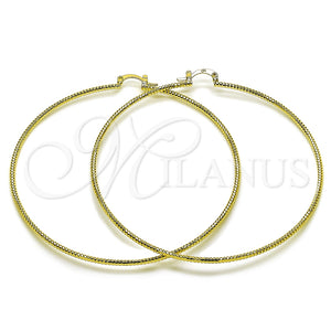 Argolla Extra Grande 02.168.0036.80 Oro Laminado, Diamantado, Tono Dorado