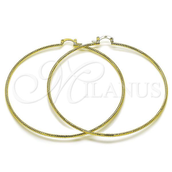 Argolla Extra Grande 02.168.0036.80 Oro Laminado, Diamantado, Tono Dorado