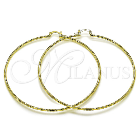 Argolla Extra Grande 02.168.0036.80 Oro Laminado, Diamantado, Tono Dorado