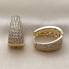 Argolla Huggie 02.283.0374.16 Oro Laminado, con Blanca Zirconia Cubica, Pulido, Tono Dorado