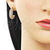 Argolla Pequeña 02.283.0380.22 Oro Laminado, con Blanca Zirconia Cubica, Pulido, Tono Dorado