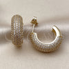 Argolla Pequeña 02.283.0380.22 Oro Laminado, con Blanca Zirconia Cubica, Pulido, Tono Dorado