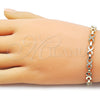 Pulsera Elegante 03.266.0059.07 Oro Laminado, Diseño de Infinito, con Blanca Zirconia Cubica, Pulido, Tono Dorado (Thickness, 8 Inches Length)