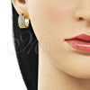 Argolla Huggie 02.237.0062.15 Oro Laminado, con Blanca Zirconia Cubica, Pulido, Tono Dorado