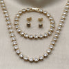 Collar y Pulsera 06.283.0002.16 Oro Laminado, con Zirconia Cubica Blanca, Pulido, Tono Dorado