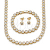 Collar y Pulsera 06.283.0002.16 Oro Laminado, con Zirconia Cubica Blanca, Pulido, Tono Dorado