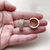 Argolla Huggie 02.283.0251.1.20 Oro Laminado, con Blanca Zirconia Cubica, Pulido, Tono Dorado