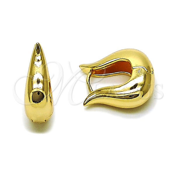 Argolla Huggie 02.283.0391.18 Oro Laminado, Pulido, Tono Dorado