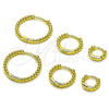 Argolla Huggie 02.213.0893.14 Oro Laminado, Diseño de Bola, Pulido, Tono Dorado