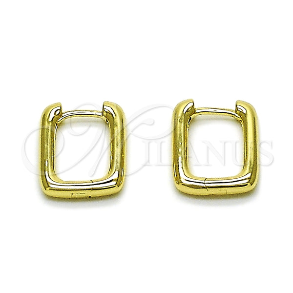 Argolla Huggie 02.213.0897.14 Oro Laminado, Pulido, Tono Dorado