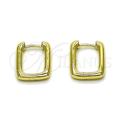 Argolla Huggie 02.213.0897.14 Oro Laminado, Pulido, Tono Dorado