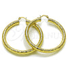 Argolla Mediana 02.213.0759.50 Oro Laminado, Diseño de Hueco, Diamantado, Tono Dorado