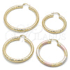 Argolla Mediana 02.213.0759.50 Oro Laminado, Diseño de Hueco, Diamantado, Tono Dorado