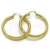 Argolla Mediana 02.213.0756.50 Oro Laminado, Diseño de Hueco, Diamantado, Tono Dorado