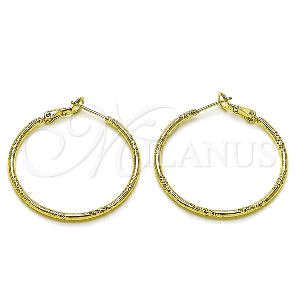 Argolla Mediana 02.213.0898.40 Oro Laminado, Diamantado, Tono Dorado