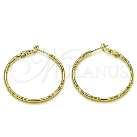Argolla Mediana 02.213.0898.40 Oro Laminado, Diamantado, Tono Dorado