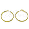 Argolla Mediana 02.213.0898.40 Oro Laminado, Diamantado, Tono Dorado