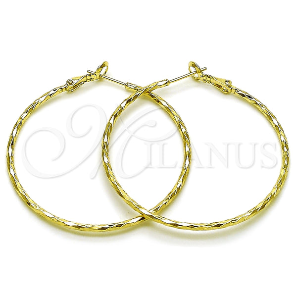 Argolla Mediana 02.213.0899.50 Oro Laminado, Diamantado, Tono Dorado