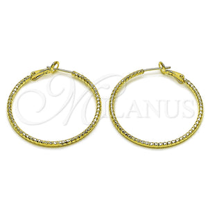 Argolla Mediana 02.213.0901.40 Oro Laminado, Diamantado, Tono Dorado