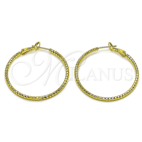 Argolla Mediana 02.213.0901.40 Oro Laminado, Diamantado, Tono Dorado