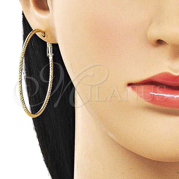 Argolla Grande 02.213.0904.50 Oro Laminado, Diamantado, Tono Dorado