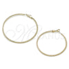 Argolla Grande 02.213.0904.60 Oro Laminado, Diamantado, Tono Dorado