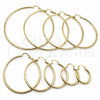 Argolla Mediana 02.213.0247.1.40 Oro Laminado, Diseño de Hueco, Diamantado, Tono Dorado