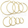 Argolla Mediana 02.213.0909.40 Oro Laminado, Diseño de Hueco, Diamantado, Tono Dorado