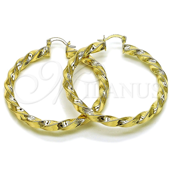 Argolla Grande 02.213.0911.50 Oro Laminado, Diamantado, Dorado