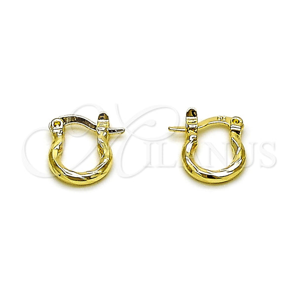 Argolla Pequeña 02.170.0523.1.10 Oro Laminado, Diamantado, Tono Dorado