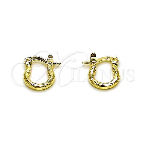 Argolla Pequeña 02.170.0523.1.10 Oro Laminado, Diamantado, Tono Dorado