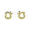 Argolla Pequeña 02.170.0523.1.10 Oro Laminado, Diamantado, Tono Dorado