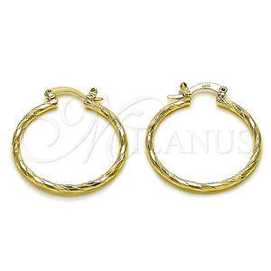 Argolla Mediana 02.170.0523.1.30 Oro Laminado, Diamantado, Tono Dorado
