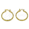 Argolla Mediana 02.170.0523.1.30 Oro Laminado, Diamantado, Tono Dorado