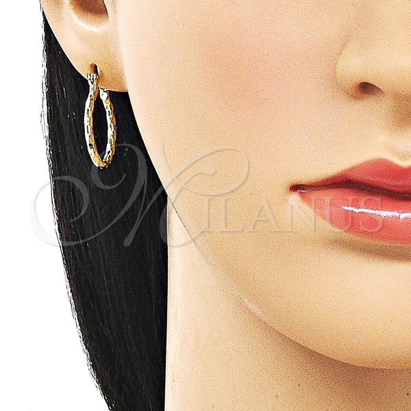 Argolla Pequeña 02.168.0037.20 Oro Laminado, Diamantado, Tono Dorado
