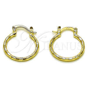 Argolla Pequeña 02.168.0037.20 Oro Laminado, Diamantado, Tono Dorado