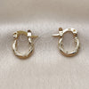 Argolla Pequeña 02.170.0573.10 Oro Laminado, Diamantado, Tono Dorado