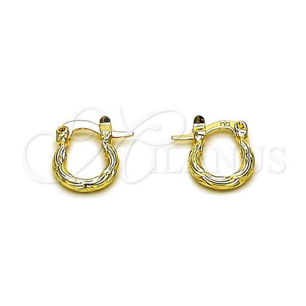 Argolla Pequeña 02.170.0573.10 Oro Laminado, Diamantado, Tono Dorado