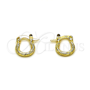 Argolla Pequeña 02.170.0573.10 Oro Laminado, Diamantado, Tono Dorado