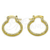 Argolla Pequeña 02.170.0573.20 Oro Laminado, Diamantado, Tono Dorado