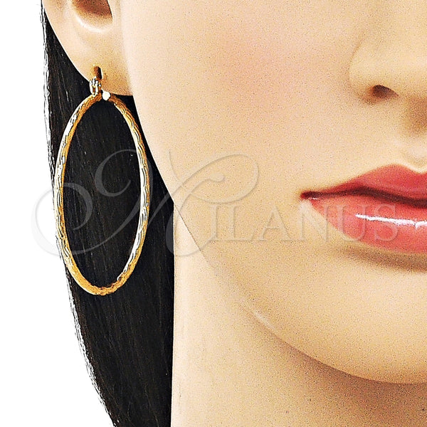 Argolla Grande 02.170.0573.50 Oro Laminado, Diamantado, Tono Dorado