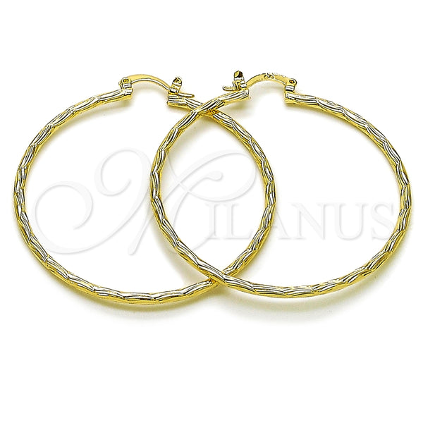 Argolla Grande 02.170.0573.50 Oro Laminado, Diamantado, Tono Dorado