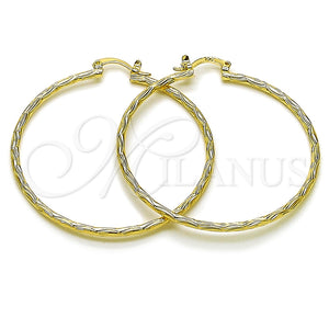 Argolla Grande 02.170.0573.50 Oro Laminado, Diamantado, Tono Dorado