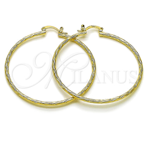 Argolla Grande 02.170.0573.50 Oro Laminado, Diamantado, Tono Dorado