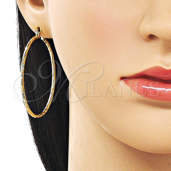 Argolla Grande 5.136.028.50 Oro Laminado, Diamantado, Tono Dorado
