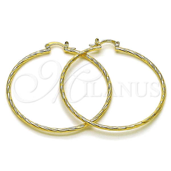Argolla Grande 5.136.028.50 Oro Laminado, Diamantado, Tono Dorado
