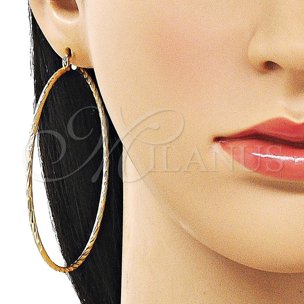 Argolla Grande 5.136.028.70 Oro Laminado, Diamantado, Tono Dorado